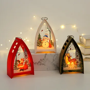 Decorações Para Árvores De Natal Santa Boneco De Neve Elk Portátil Vento Lanterna De Natal De Crianças De Presente De Ano Novo 2023 Natal Decoração Navidad