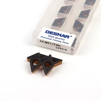 DESKAR 100% DCMT11T304 LF9218 DCMT11T308 LF9218 de Alta qualidade duas cores de pastilhas para torneamento interno de ferramentas e de ferramentas de torno 2