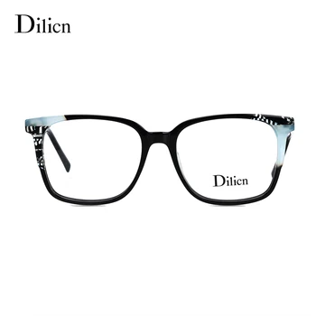 Dilicn 1005 Novo Rectângulo Estilo De Acetato De Óptica Miopia Óculos De Armação Masculina Óculos De Grau As Mulheres De Homem De Óculos Unissex