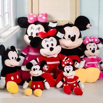 Disney tamanho Grande Mickey Mouse, Minnie, Donald o Pato Pateta Margarida Plutão Animal de Pelúcia Brinquedos de Pelúcia Boneca de Presentes de Aniversário Para Crianças Meninas 1