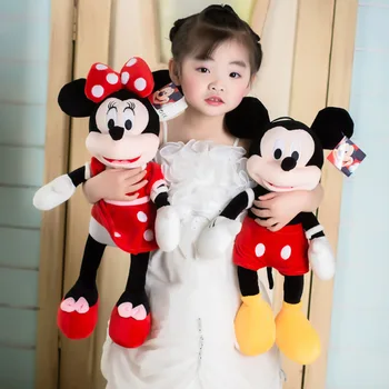 Disney tamanho Grande Mickey Mouse, Minnie, Donald o Pato Pateta Margarida Plutão Animal de Pelúcia Brinquedos de Pelúcia Boneca de Presentes de Aniversário Para Crianças Meninas 2
