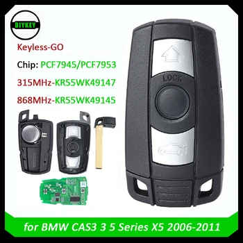 DIYKEY Keyless-Go 315MHz PCF7953 /868MHz PCF7945 Remoto Inteligente-Chave para 2006 2007 2008 2009 2010 2011 BMW CAS3 3/5 Série X5