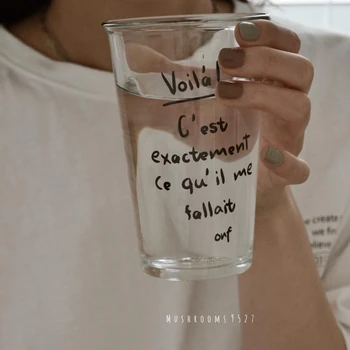Efeito Visual Pontuação Total Vlog, De Tiro Simples Francês Letras De Palha Copo De Água Copo De Leite De Copo Caneca De Café De Grande Capacidade