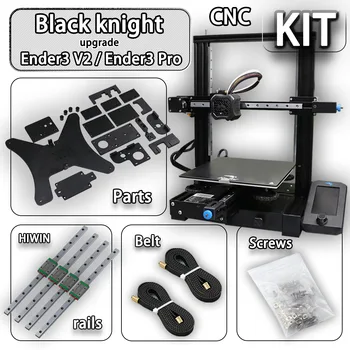 Ender 3 v2/Pro Impressora 3D Kit de Atualização do Cavaleiro Negro ,Inclui Kits E Cinto de Parafusos Para a Genuína Linear Hiwin Ferroviário Melhoria 3D 2