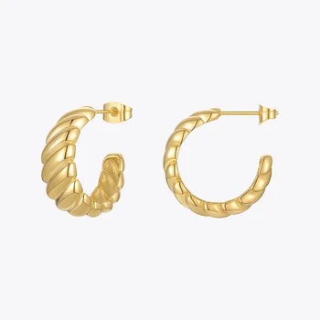 ENFASHION Linhas de Brincos Para as Mulheres da Cor do Ouro Elegante Earings de Aço Inoxidável 2021 Jóia de Presente Pendientes E211228