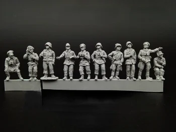 Escala 1/72 fundido em resina figura armadas alemãs S S oficial de modelo de grupo de kit de montagem sem pintura frete grátis