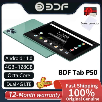 Estreia mundial BDF Guia P50 Pro 10.1 Polegadas Tablet Pc Octa Core 4GB 128GB Tablet Android 11.0 Google Play Rede 4G bloco de Telefone de 2022