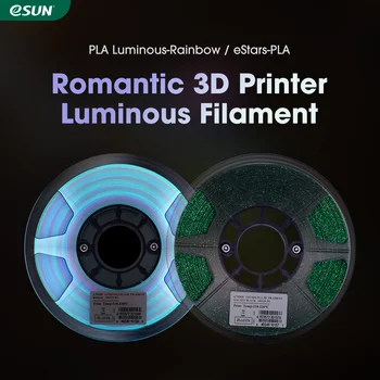 eSUN PLA Luminosa-arco-íris eStars-PLA Filamento de 1,75 mm que Brilham no Escuro Pla 1KG de Spool Luminoso de Impressão 3D Filamento para Impressora 3D