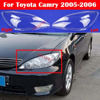 Europeus e Americanos versão Transparente do Farol de Vidro Shell Lâmpada Auto Sombra Farol Tampa da Lente Para Toyota Camry 2005 2006
