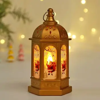 Feliz Natal Retro Lâmpada de Querosene Papai Noel, Boneco de neve Luz Decorações para a Casa Natal Enfeites de Presente de Natal de Ano Novo 2023 2