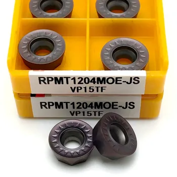 Ferramentas de metal duro RPMT1204 ME JS VP15TF exterior de metal ferramenta para torneamento RPMT 1204 CNC, peças de ferramentas de torno fresa torno