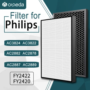 FY2422 FY2420 para a Philips Purificador de Ar AC2882 AC2887 AC2889 AC3822 Compatível HEPA & Filtros de carvão Ativado