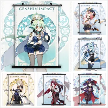 Genshin Impacto HD de Impressão de Parede do Poster de Deslocamento