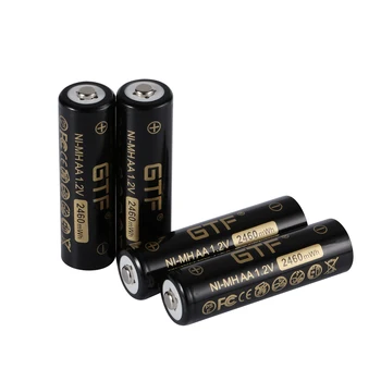 GTF 1,2 V NI-MH AA 2050mAh bateria 2460mWh 100% da capacidade de baterias recarregáveis de NI-MH bateria para Câmera Lanterna Brinquedo drop shipping 2