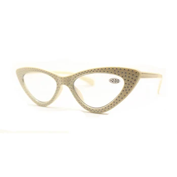 HD Resina de Óculos de Leitura Moda Cat Eye Diamond Homens E Mulheres Presbiopia Óculos de Dioptria +1.0 +1.5 +2.0 +2.5 +3.0 +3.5 2