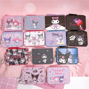 Hello Kitty Kawaii Moeda Bolsas Sanrio Titulares de Cartão de Chaveiros Melodia Crianças bolsas e Bolsas Kuromi Atacadista de Bolsas Mini Bolsa