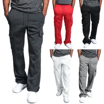 Homens de Carga, Calças compridas Casual Sweatpant Calças masculinas Oversize Calça de Hip Hop de Moda Streetwear Masculino Cor Sólida Calças Casuais