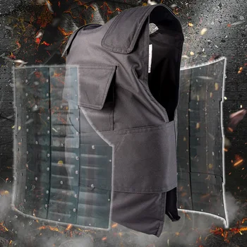 Homens Stab-resistente Coletes Vestuário equipamento de Segurança Equipamento de Aço Rígido Anti-stab anti-corte Armadura de Roupas de Proteção