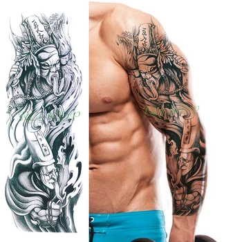 Impermeável da Etiqueta Temporária Tatuagem Preto e branco impermanência Chinês mito de caracteres braço falso tatto flash tatuagem para homens mulheres