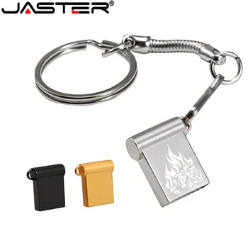 JASTER Livre LOGOTIPO Personalizado 64GB Real capaciteit Pendrive Presentes Chave de Cadeia 8GBMini Metal USB 2.0 32GB de Memória stick pen drive de 16GB