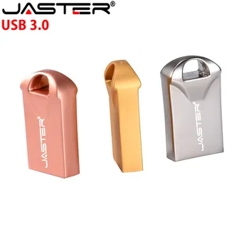 JASTER USB 3.0 quente novo estilo de metal de um stick de Memória USB flash drive vara 4GB 16GB 32GB 64GB pen drive de disco de u do logotipo do cliente