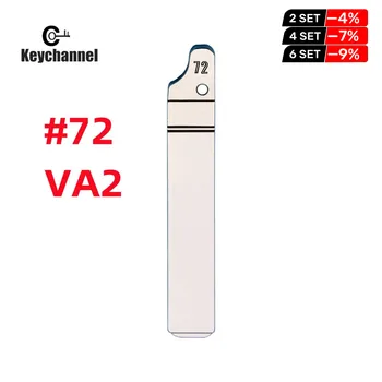 Keychannel 5pcs #72 VA2 de Substituição Original do Carro Flip Remoto da Chave Para a Renault, Citroen Triunfo Peugeot Dobrável Chave em Branco