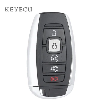 Keyecu 5 Botões Smart Remote Chave Shell Case Capa para Lincoln Continental MKC MKZ Navigator M3N-A2C94078000