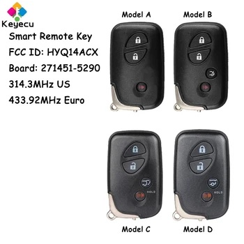 KEYECU Smart Remote Chave do Carro Com 3 4 Botões para Lexus RX350 RX450h GX460 CT200h Fob FCC ID: HYQ14ACX Conselho: 271451-5290 G N E