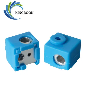 KINGROON E3D V5 J-cabeça de Bloco de Aquecimento da Extrusora de Alumínio HotEnd V5 Bloco Aquecido silicone case capa Impressora 3D de Peças 16*16*12mm