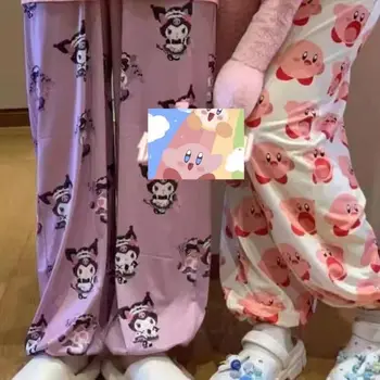 Kuromi Hello Kitty Cinnamoroll Casual Calças Esportivas Calças Soltas Tornozelo-Amarrado Calças de Homens e Mulheres Par de Calças Calça de Pijama