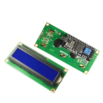 LCD1602 1602 Módulo de LCD Azul / Amarelo Verde Tela de 16x2 Caracteres do Visor LCD PCF8574T PCF8574 IIC Interface I2C 5V para Arduino