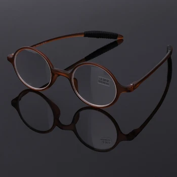 Leve TR90 Rodada Óculos de Leitura Resina Presbiopia Óculos +1.0~+4.0 Nova
