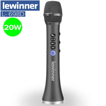 Lewinner atualização L-698D profissional 20W portátil sem fio Bluetooth karaoke microfone alto-falante, com grande poder para Cantar/Reunião 1