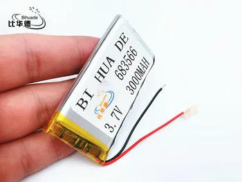 li-po 1pcs/monte 683566 3.7 V bateria de polímero de lítio de 3000 mah DIY móvel de urgência poder cobrar tesouro bateria 1