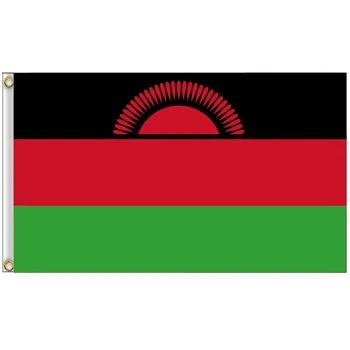 Malawi Bandeira 3x5ft 90x150cm Mundo País de Bandeira de Nação Banner Personalizado Digital Impressa Poliéster 1