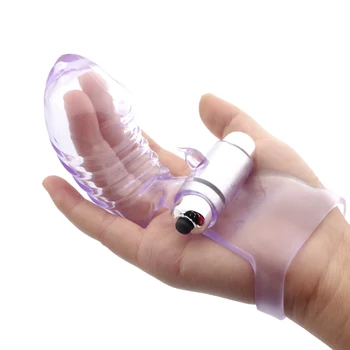 Masturbador feminino de Dedo de Luva Vibrador de Ponto G de Massagem Estimulador de Clitóris Erótico Flertar Orgasmo brinquedos sexuais para as Mulheres Lésbicas