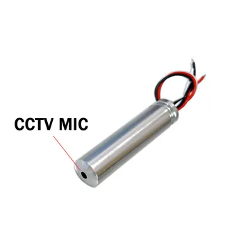 Metal CCTV Mini Microfone de Captação de Áudio Pegar Dispositivo de gravação de som com a dc & porta av Microfone Para Segurança CFTV DVR Camer 1