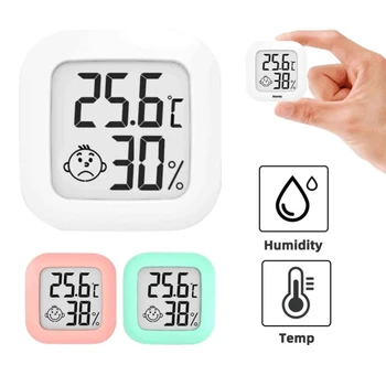 Mini LCD Digital Termômetro Higrômetro Interior Medidor da Umidade da Temperatura do Sensor do Calibre Estação Meteorológica Para o Lar