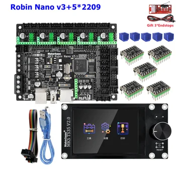 MKS Robin Nano V3 Conselho de Controle de Impressora 3D de 32 bits do controlador kit TS35 ecrã táctil de MAKERBASE Robin placa-mãe