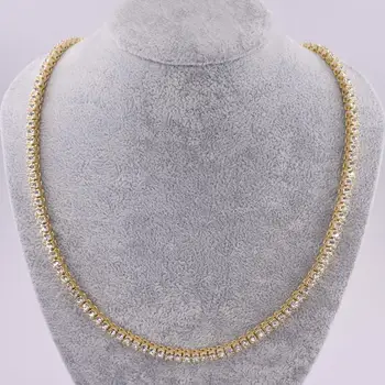 Moda jóias de 1 linha de tênis mens cadeia gelado fora bling de alta qualidade para a pedra de cristal de hip hop colar para cantor de rap dançarina 1
