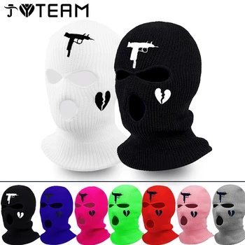 Moda Neon Balaclava de Três furos de Máscara de Esqui Tático Máscara Máscara facial Chapéu de Inverno Máscara do Partido Limitada Bordado osso masculino