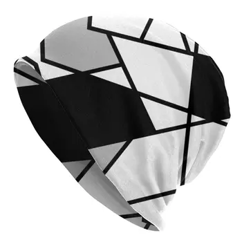 Moderno Geometrict Mondrian Arte Bonnet Chapéu Goth Rua Skullies Beanies Chapéus para os Homens as Mulheres de Chapéu de Malha de Primavera Quente Unisex Pac