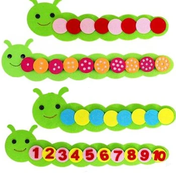 Montessori Jogo Matemático de Classificação da Cor da Caterpillar Pré-escolar jardim de Infância didáctico de ensino Aprendizagem Precoce brinquedos