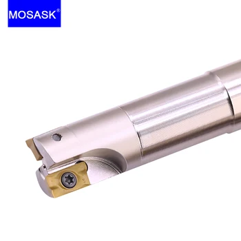 MOSASK BAP300R BAP300 20mm 25mm CNC Ângulo Direito de Ombro APMT 1135 Carboneto de Inserir o Moinho de Extremidade Torno Fresa Intercambiável