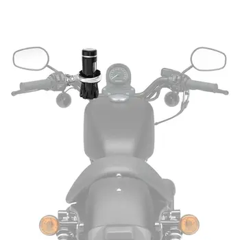 Moto Cromado/Preto Guiador, Bebida Copa do Suporte para Garrafa de água Para Touring da Harley Dyna XL e outros modelos com 1