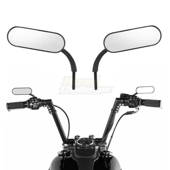 Moto Espelho Retrovisor Preto Praça Oval Espelho Lateral Para Touring Da Harley Electra Glide Dyna Fatboy Softail Sportster Breakout 1