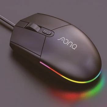 Mouse com Fio RGB Mouse LED silenzioso Mause LED retroilluminato ergonomico Mouse da desafios por Computador portatile