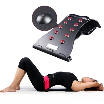 Multi-função de Volta Massager Magnético Maca de Fitness Lombar, Pescoço Dispositivo de Suporte de Relaxamento coluna Vertebral Alívio da Dor Quiropraxia