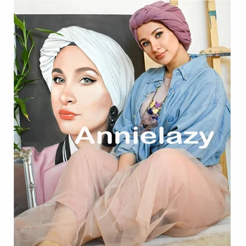 Muçulmano Chiffon Hijab Lenço Mulheres Sólido Bolha Lenço De Chiffon Macio Longos Xales Envolve Cabeça De Moda Femme Bandana Lenços 2