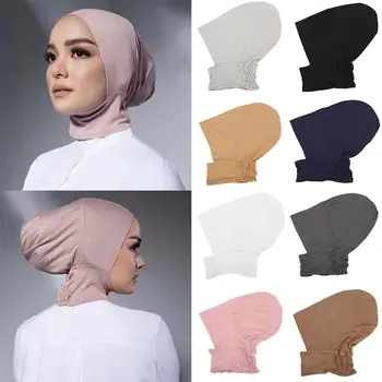 Muçulmano Underscarf Mulheres Véu Hijab Bonnet Mulheres Muçulmanas Lenço Turbantes lenços de Cabeça Para Mulheres de Hijab Cap Islâmica, Chapéu, Turbante Mujer